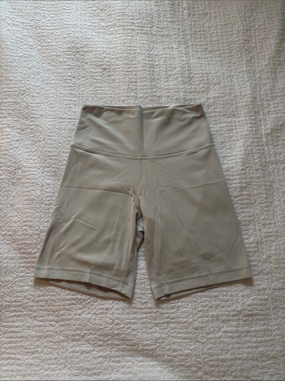 TNA High-Waist Women’s Bike Shorts in Light Gray - 8 inch inseam